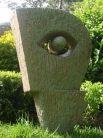 Good and Evil, fired clay, 1.5m high
Homage to english sculptor Barbara Hepworth